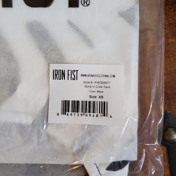 ☠ Iron Fist Bone In Crop Tank ☠ - Picture 5 of 16